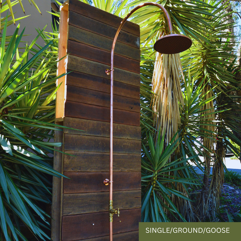 Load image into Gallery viewer, Single tape ground feed gooseneck shower