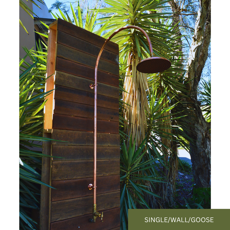 Load image into Gallery viewer, Single tap wall feed gooseneck shower