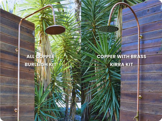 Step 4. Choose copper (Burleigh) or brass (Kirra) shower heads