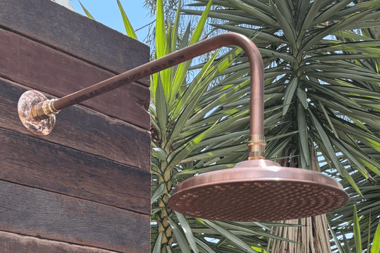 BILINGA Outdoor Shower Kit - Out of Wall  - 200mm Copper Head