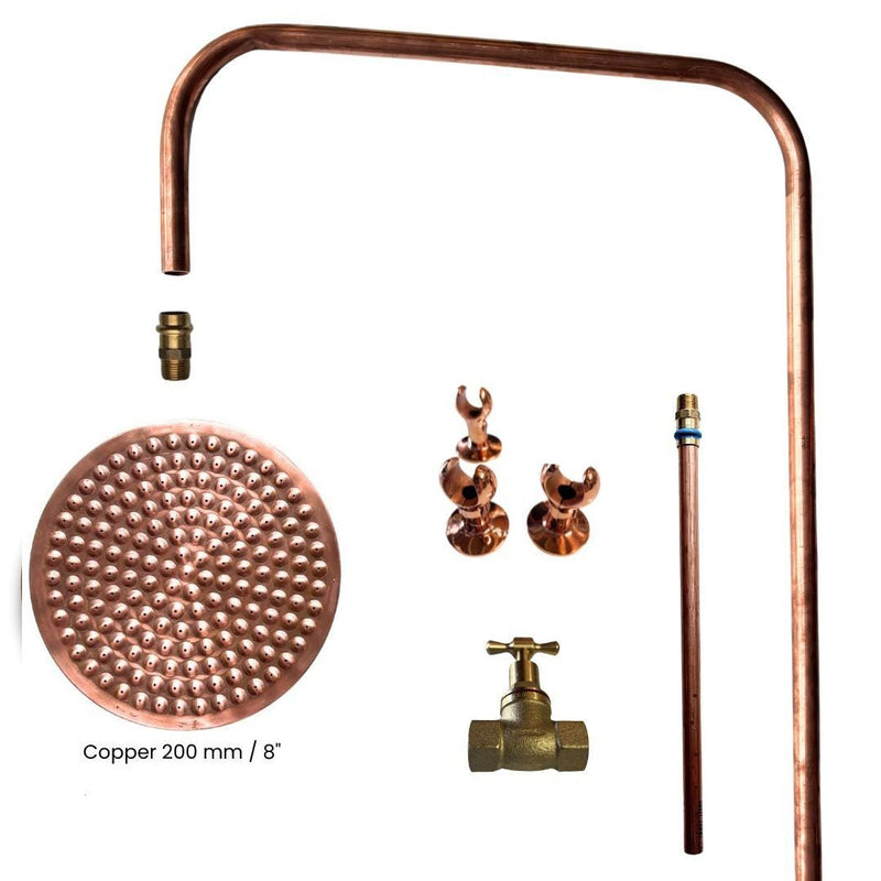 Load image into Gallery viewer, BURLEIGH Outdoor Shower Kit - 200mm Copper Head