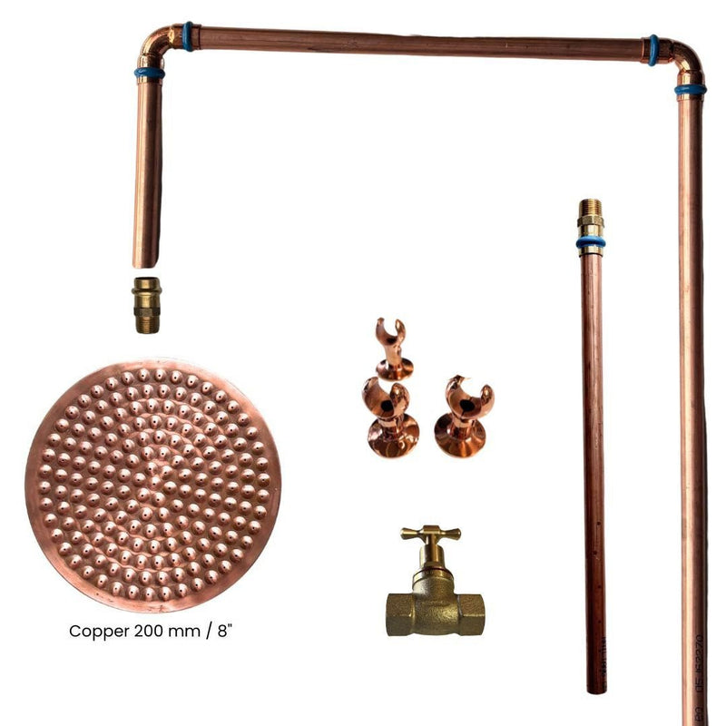 Load image into Gallery viewer, BURLEIGH Outdoor Shower Kit - 200mm Copper Head