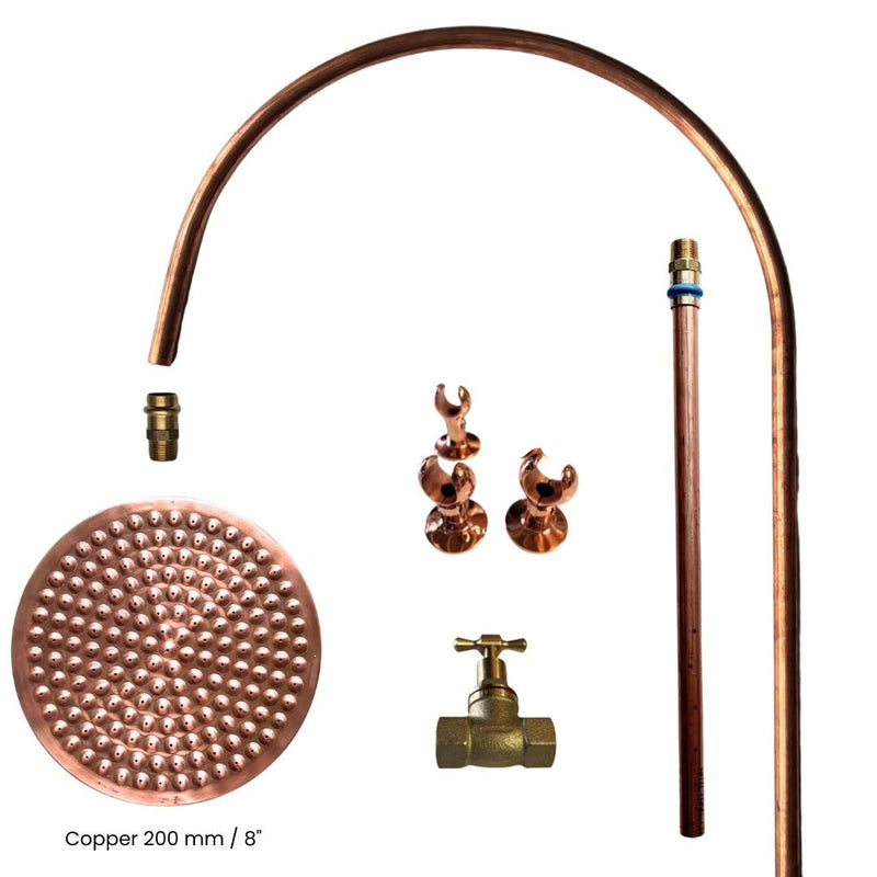 Load image into Gallery viewer, BURLEIGH Outdoor Shower Kit - 200mm Copper Head