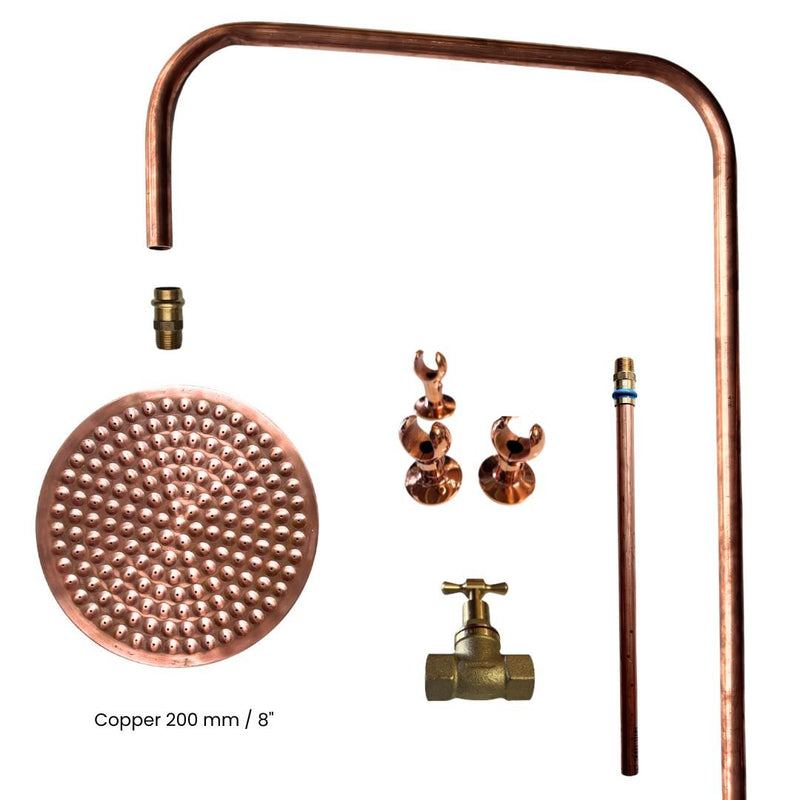 Load image into Gallery viewer, BURLEIGH Outdoor Shower Kit - 200mm Copper Head