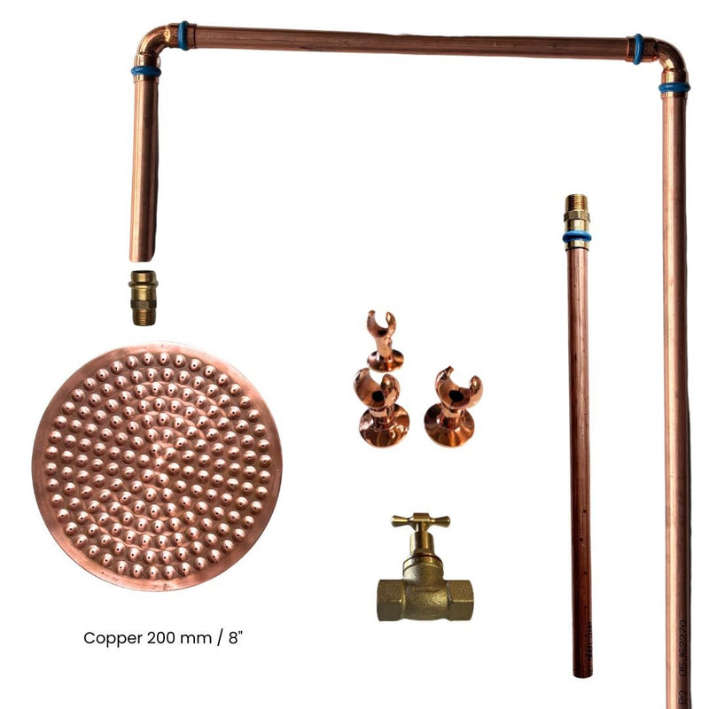 Load image into Gallery viewer, BURLEIGH Outdoor Shower Kit - 200mm Copper Head