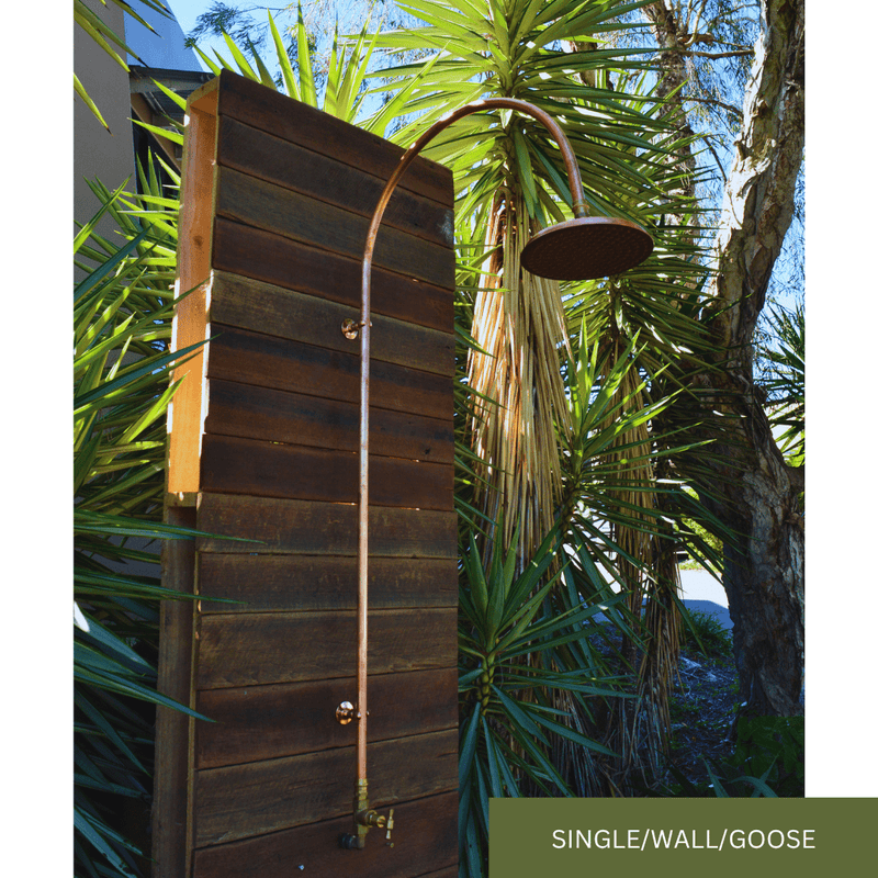 Load image into Gallery viewer, Single tap wall feed gooseneck shower