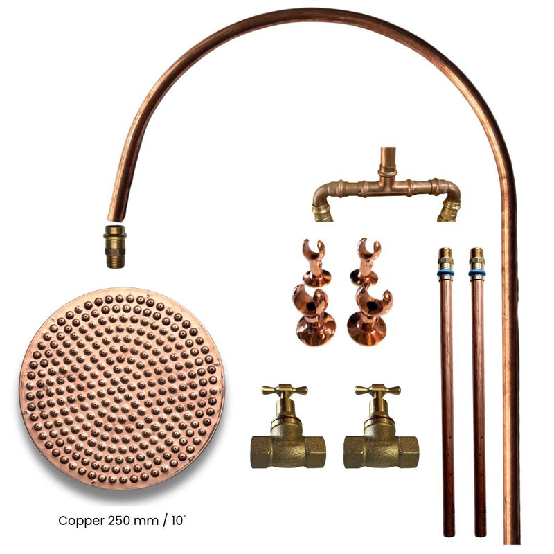 Load image into Gallery viewer, BURLEIGH Outdoor Shower Kit - 250mm Copper Head