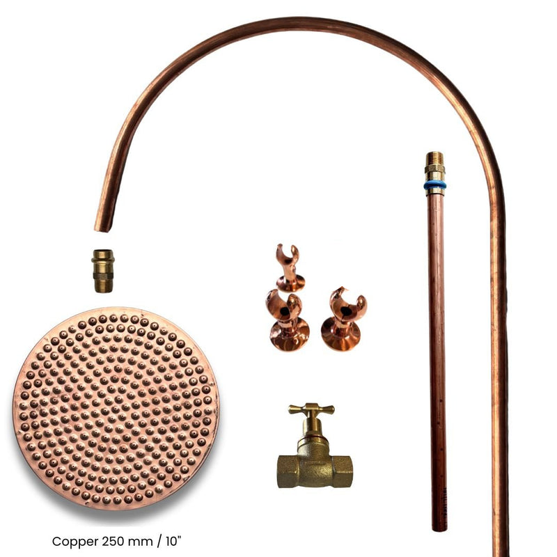 Load image into Gallery viewer, BURLEIGH Outdoor Shower Kit - 250mm Copper Head