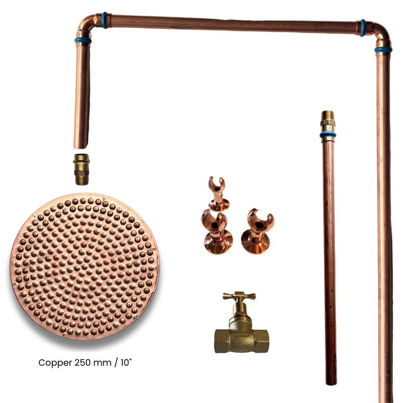 Load image into Gallery viewer, BURLEIGH Outdoor Shower Kit - 250mm Copper Head