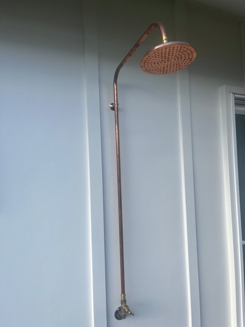 Load image into Gallery viewer, BURLEIGH Outdoor Shower Kit - 250mm Copper Head