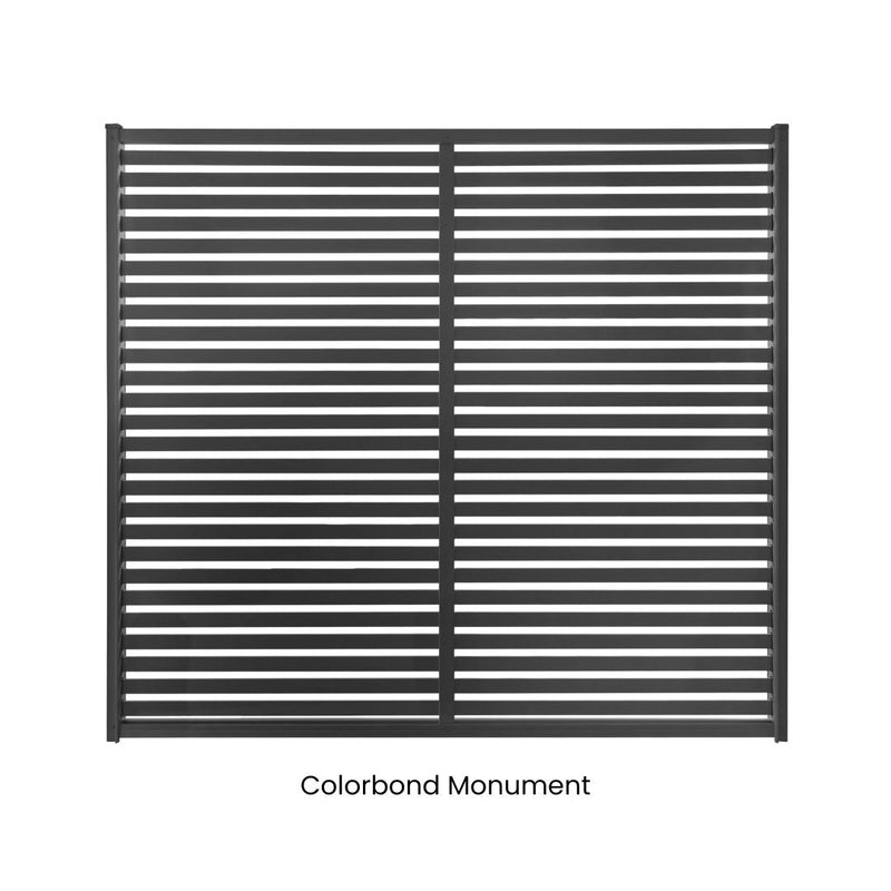 Load image into Gallery viewer, Clik'n'Fit® Aluminium Privacy Screen - Single Slat Fence Panel -  2350mm W x 6 Heights-   Colorbond Colours
