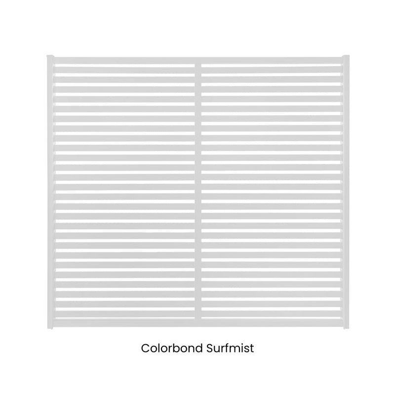 Load image into Gallery viewer, Clik'n'Fit® Aluminium Privacy Screen - Single Slat Fence Panel -  2350mm W x 6 Heights-   Colorbond Colours