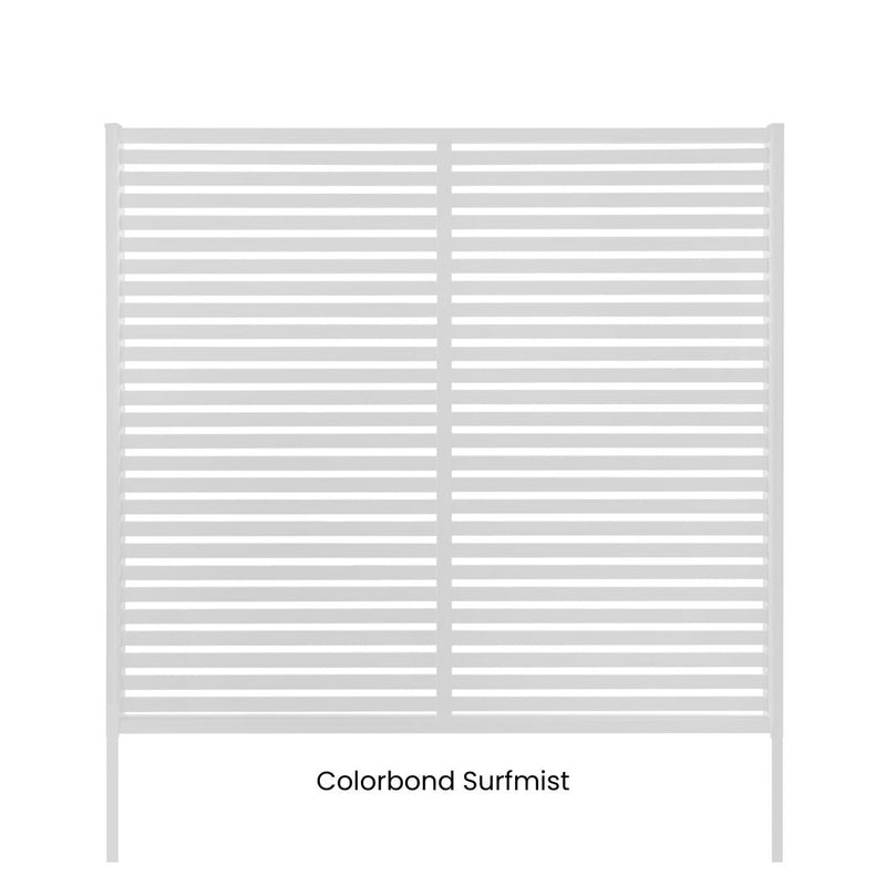 Load image into Gallery viewer, Clik'n'Fit® Aluminium Privacy Screen - Single Slat Fence Panel -  2350mm W x 6 Heights-   Colorbond Colours