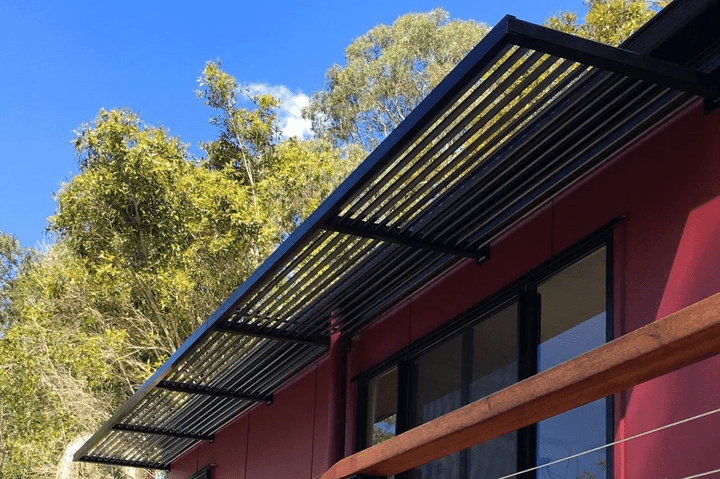 Load image into Gallery viewer, Clik'n'Fit Aluminium Window Awnings - Fixed Angle LOUVRE SLATS