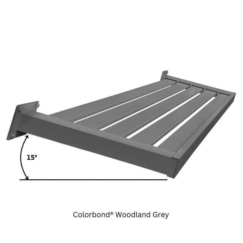 Load image into Gallery viewer, Clik'n'Fit Aluminium Window Awnings - Fixed Flat Slats