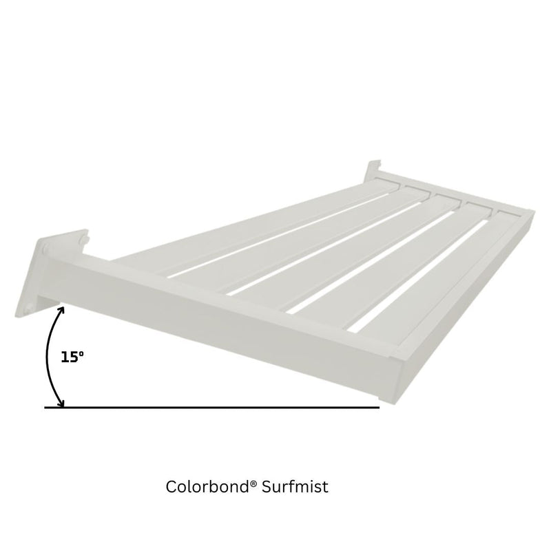 Load image into Gallery viewer, Clik'n'Fit Aluminium Window Awnings - Fixed Flat Slats