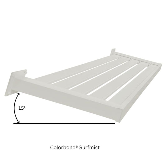 Clik'n'Fit Aluminium Window Awnings - Fixed Flat Slats
