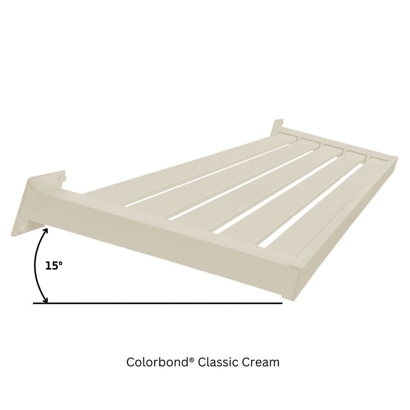 Load image into Gallery viewer, Clik'n'Fit Aluminium Window Awnings - Fixed Flat Slats