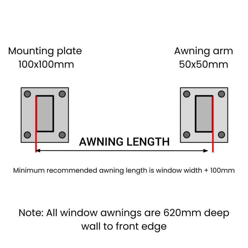 Load image into Gallery viewer, Clik'n'Fit Aluminium Window Awnings - Fixed Flat Slats