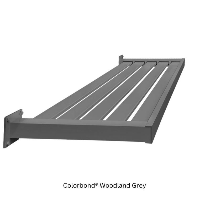 Load image into Gallery viewer, Clik'n'Fit Aluminium Window Awnings - Fixed Flat Slats