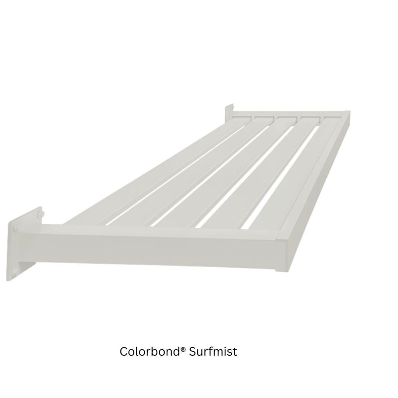 Load image into Gallery viewer, Clik'n'Fit Aluminium Window Awnings - Fixed Flat Slats