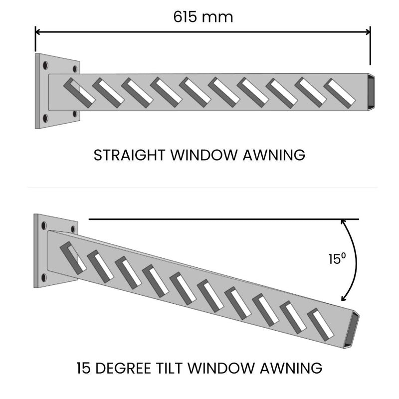 Load image into Gallery viewer, Clik'n'Fit Aluminium Window Awnings - Fixed Angle LOUVRE SLATS