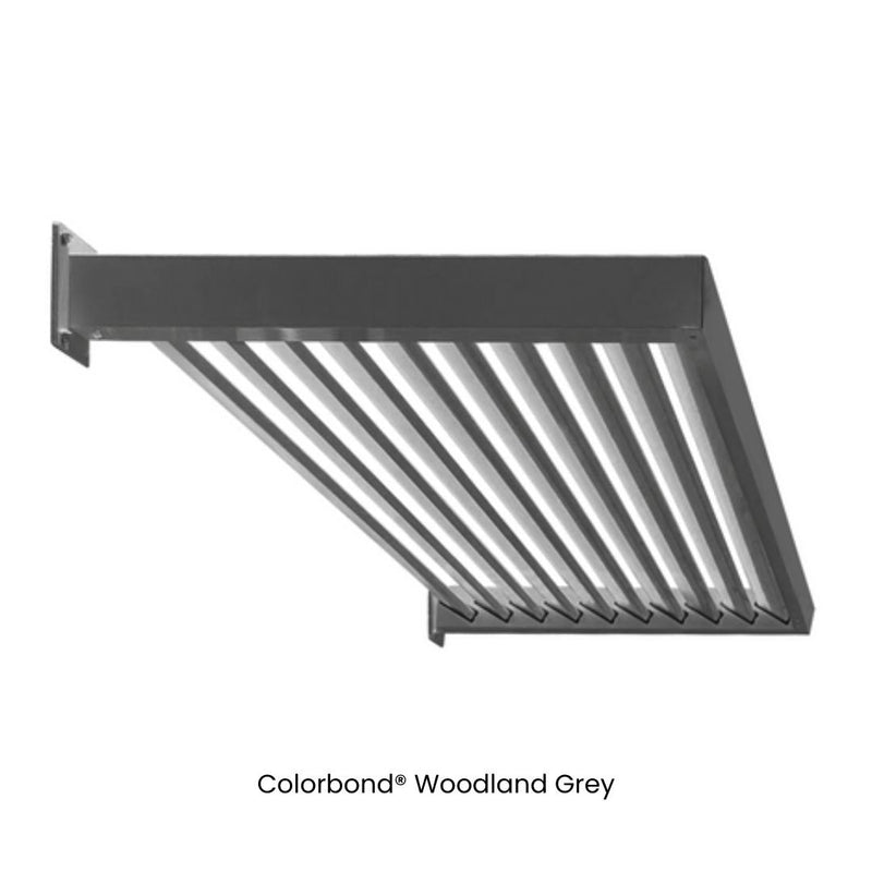 Load image into Gallery viewer, Clik'n'Fit Aluminium Window Awnings - Fixed Angle LOUVRE SLATS
