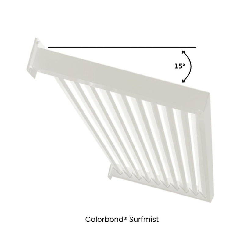Load image into Gallery viewer, Clik'n'Fit Aluminium Window Awnings - Fixed Angle LOUVRE SLATS