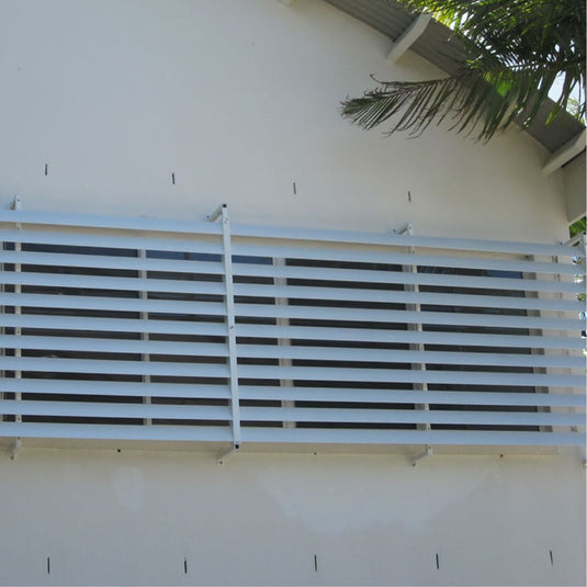 Clik'n'Fit® Aluminium Window Privacy Screens - LOUVRE SLATS - 1500, 1800 or 2100mm Width Windows