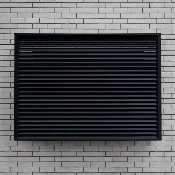 Load image into Gallery viewer, Black Louvre window privacy screen
