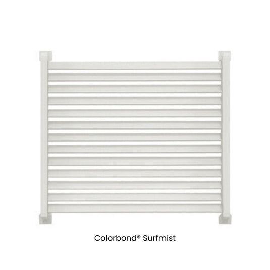 Clik'n'Fit® Aluminium Window Privacy Screens - LOUVRE SLATS - 600mm, 900mm or 1200mm Widths