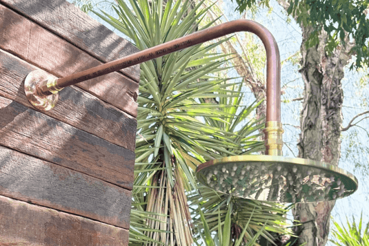 DURANBAH Outdoor Shower Kit - Out of Wall  - 200mm Brass Shower Head