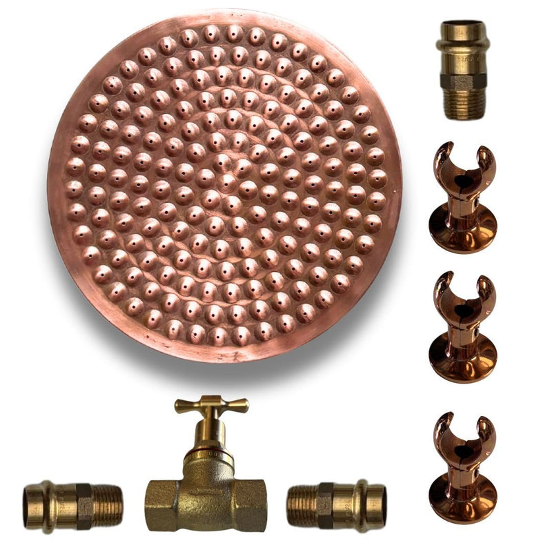Load image into Gallery viewer, JUST ADD PIPE - 200mm Copper - Outdoor Copper Shower Kit