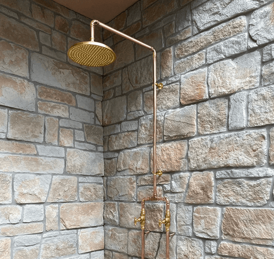 KIRRA Outdoor Shower Kit - Brass 200mm Shower Head