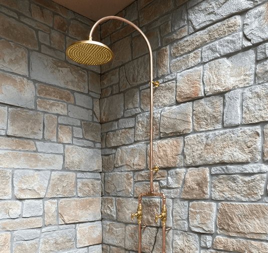 KIRRA Outdoor Shower Kit - Brass 200mm Shower Head