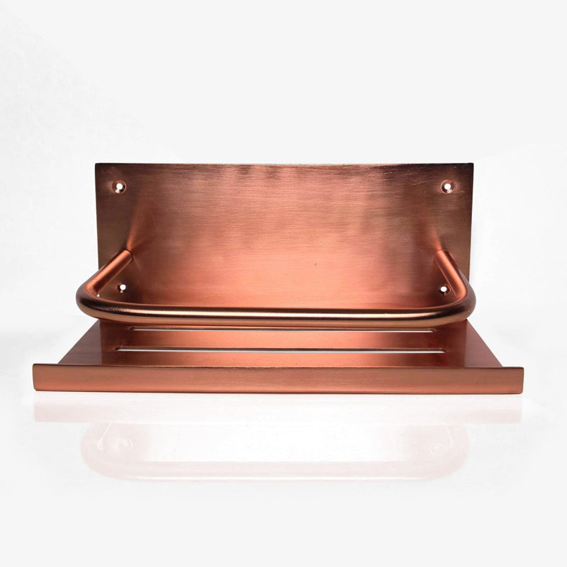 Load image into Gallery viewer, Outdoor Shower Shelf Copper or Brass