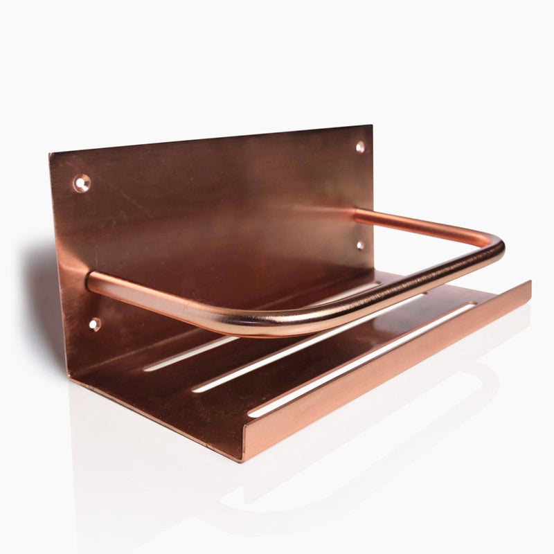 Load image into Gallery viewer, Outdoor Shower Shelf Copper or Brass