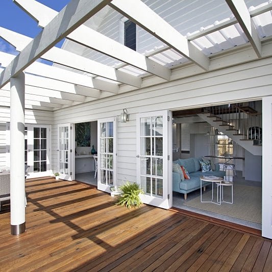Load image into Gallery viewer, Completed deck with recycled timber