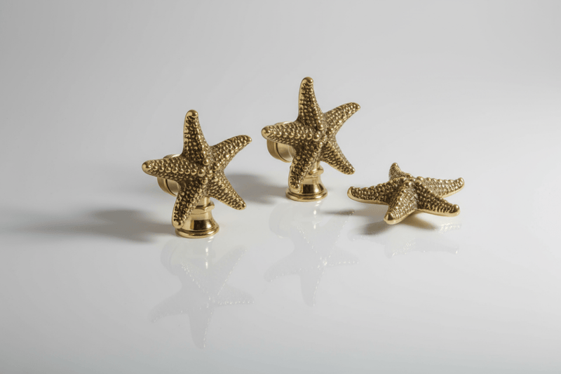 Load image into Gallery viewer, Need to combine the brass starfish handles on the dual hot and cold tap setup as well as feature the starfish handle on the footwash tap in the same image