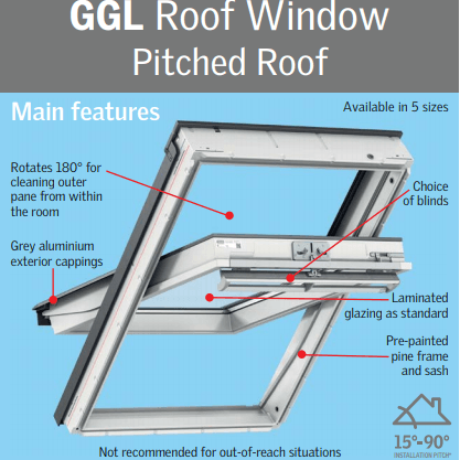 Load image into Gallery viewer, VELUX GGL Roof Window (Centre-Pivot Roof Window) - VEL-GGL CK02 - Eco Sustainable House