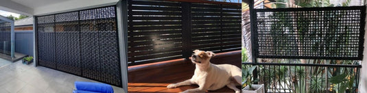 3 types of balcony privacy screens + doggo