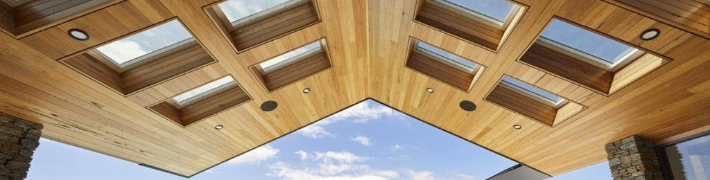 Wood Skylights Vaulted Ceiling With Wood Beams And Skylights Soul