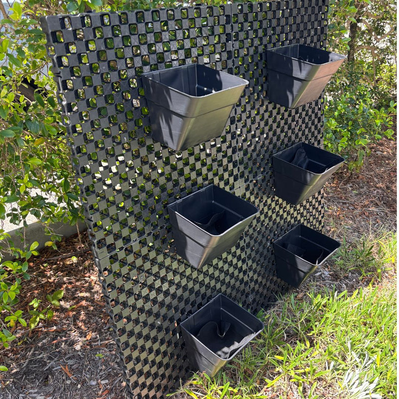 Load image into Gallery viewer, DIY Vertical Garden Kit - 30mm Wall Liner (1150mm W x 1150mm H) - 6 off 4.4 Litre Hanging pots
