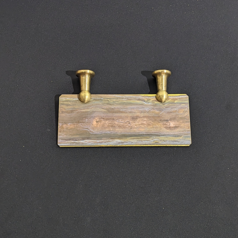 Load image into Gallery viewer, Overhead view of brass shelf
