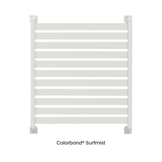 Clik'n'Fit® Aluminium Window Privacy Screens - FLAT SLATS - Suits 600mm, 900mm or 1200mm Widths - Colorbond Colours