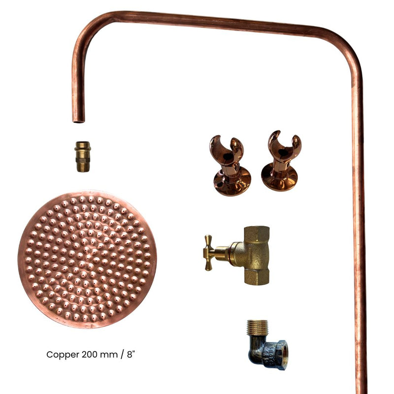 Load image into Gallery viewer, BURLEIGH Outdoor Shower Kit - 200mm Copper Head
