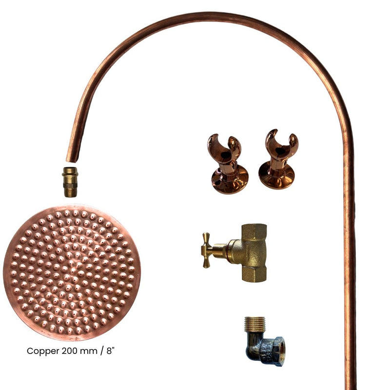 Load image into Gallery viewer, BURLEIGH Outdoor Shower Kit - 200mm Copper Head
