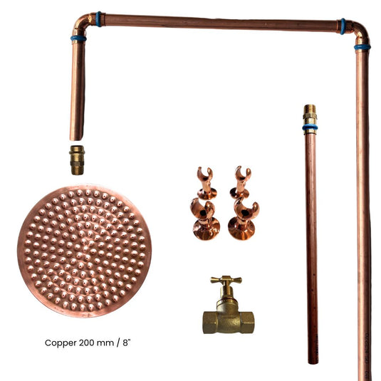 BURLEIGH Outdoor Shower Kit - 200mm Copper Head