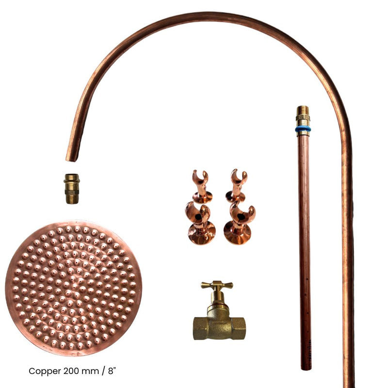 Load image into Gallery viewer, BURLEIGH Outdoor Shower Kit - 200mm Copper Head
