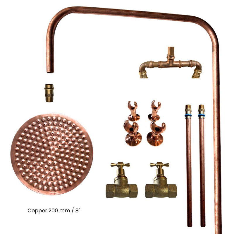 Load image into Gallery viewer, BURLEIGH Outdoor Shower Kit - 200mm Copper Head
